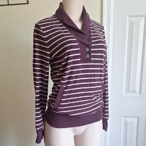 3/$20 Banana Republic Cowl Neck Striped Sweater Size Small